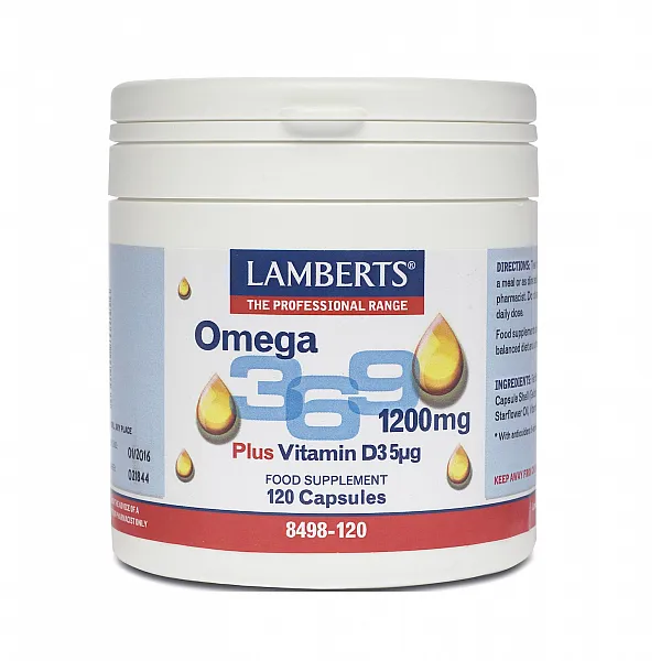 LAMBERTS - OMEGA 3-6-9 1200mg plus D3 5μg - 120caps
