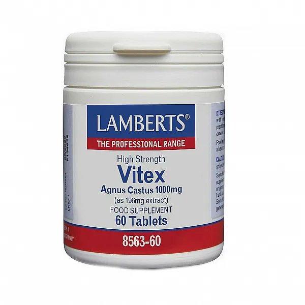 Lamberts Vitex Agnus Castus 1000mg Συμπλήρωμα Ρύθμισης του Εμμηνορροϊκού κύκλου 60 Tablets