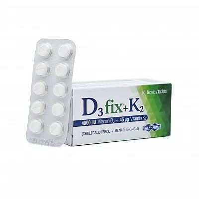 Uni-Pharma D3 Fix 4000iu + K2 45mg 60 κάψουλες