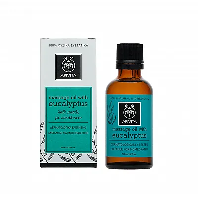 Apivita Eucalyptus Λάδι Μασάζ για το Χειμώνα με ευκάλυπτο & δεντρολίβανο 50ml
