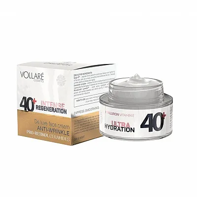 Vollare Cosmetics, Αντιρυτιδική κρέμα προσώπου ενυδάτωσης, μέρα & νύχτα  40+, 50ml