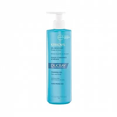 Ducray Keracnyl Gel Καθαρισμού για Λιπαρό Δέρμα με τάση Ακμής 400ml.