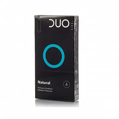 DUO Natural Condoms Normal, 6 pieces