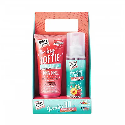 Dirty Works Double Hit Fragrance Set Signautre Spritz Body Mist 120ml & The Big Softie Body Butter Ding Ding 150ml