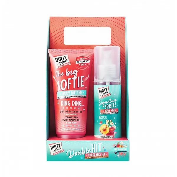 Dirty Works Double Hit Fragrance Set Signautre Spritz Body Mist 120ml & The Big Softie Body Butter Ding Ding 150ml