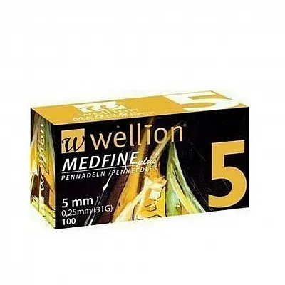 WELLION MEDFINE PLUS (ΒΕΛΟΝΕΣ ΙΝΣΟΥΛΙΝΗΣ) 31G (5MM/0,25MM) 100ΤΕΜ
