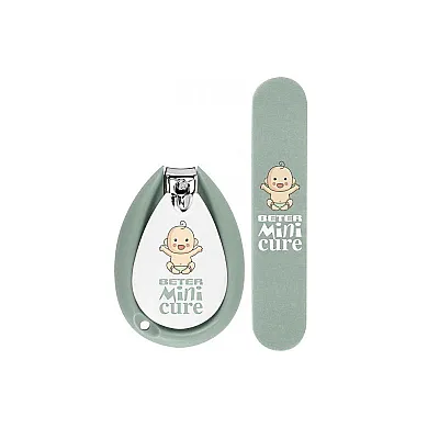 Beter MiniCure Set Nail Clipper & Extra Smooth Nail File (Green)