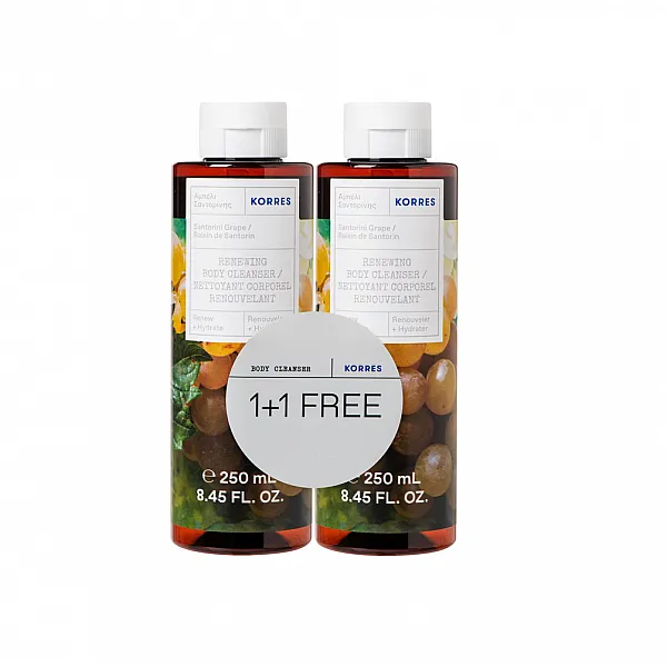 Korres Αφρόλουτρο Αμπέλι Σαντορίνης 2x250ml