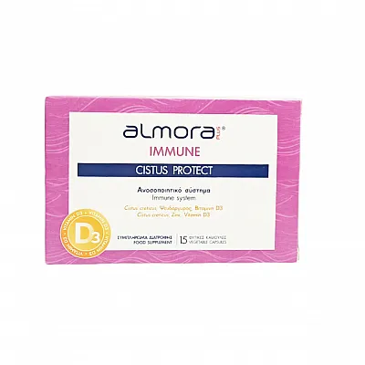Almora Plus Immune Cistus Protect Συμπλήρωμα Διατροφής για ένα Ισχυρό & Θωρακισμένο Ανοσοποιητικό Σύστημα,15caps