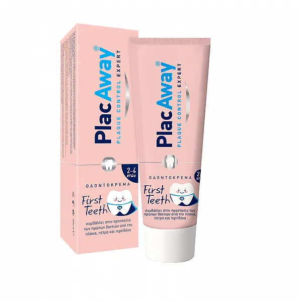 PlacAway Οδοντόκρεμα First Teeth 50ml με Γεύση Βανίλια για 2+ χρονών