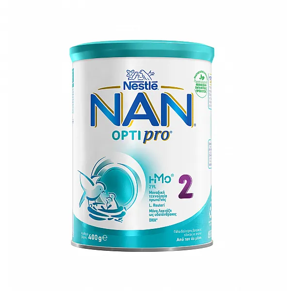 Nestle ΝΑΝ 2 Optipro Γάλα 2ης Βρεφικής Ηλικίας με Μοναδικό Μίγμα Πρωτεϊνών, 400gr
