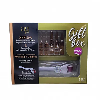 Ag Pharm Gift Box Whitening Serum 2ml 3τμχ, Gojiberry Serum 2ml 2τμχ & Derma Roller System 540 Needles DRS25 (0.25mm) 1τμχ