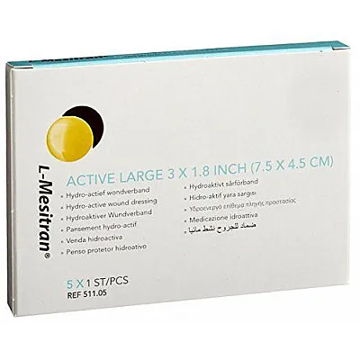 Bioskin L-Mesitran Hydro Active wound Dressing Active Large 3 x 1.8 inch (7.5 x 4.5 cm) 1piece