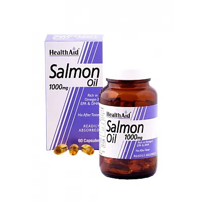 Health Aid SALMON OIL 1000 mg Omega-3 (EPA/DHA), 60 caps