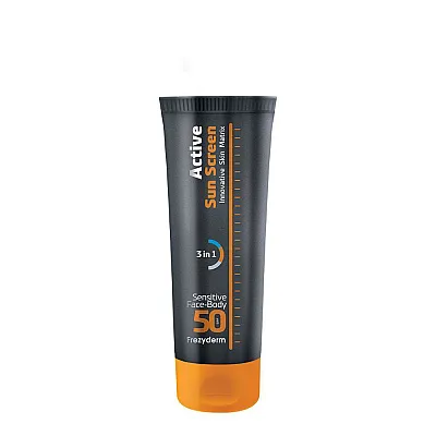 Frezyderm Active Sun Screen Sensitive Face/Body SPF50 Αντηλιακή Προσώπου/Σώματος Ενυδάτωσης και Αντιγήρανσης 150ml
