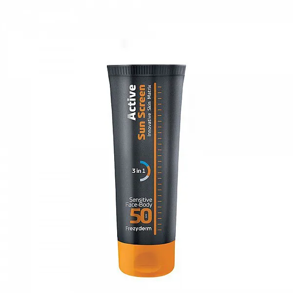 Frezyderm Active Sun Screen Sensitive Face/Body SPF50 Αντηλιακή Προσώπου/Σώματος Ενυδάτωσης και Αντιγήρανσης 150ml