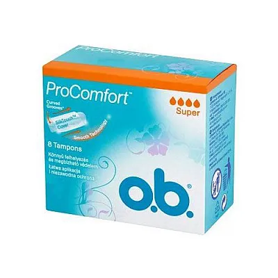 O.B. ProComfort Curved Grooves Super 8pcs