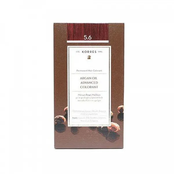 Korres Argan Oil Adnanced Colorant 5.6 Καστανό Ανοιχτό Κόκκινο 50ml