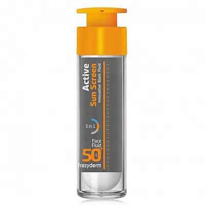 Frezyderm Active Sun Screen Αντηλιακή Κρέμα Προσώπου 3 σε 1 Fluid Spf50+ 50ml
