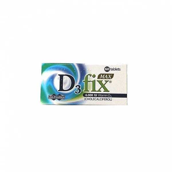Uni-Pharma D3 Fix Max Βιταμίνη D3, 4000iu 60tabs