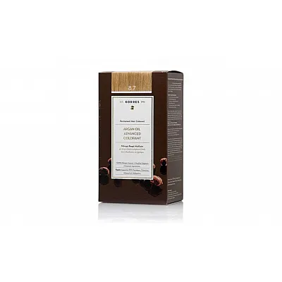 Korres Argan Oil Advanced Colorant 8.7 Ξανθό Καραμέλα Μόνιμη Βαφή Μαλλιών