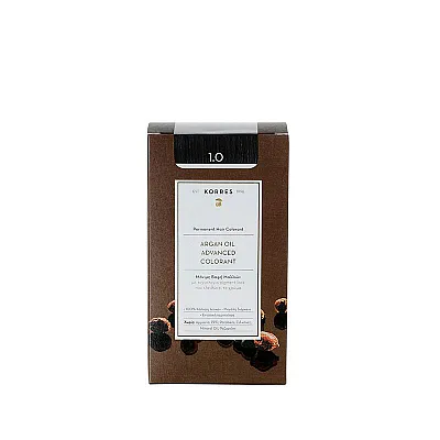 Korres Argan Oil Μόνιμη Βαφή 1.0 Μαύρο Φυσικό 50ml