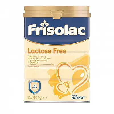 Frisolac Lactose Free Γάλα Χωρίς Λακτόζης, από τη Γέννηση, 400 gr