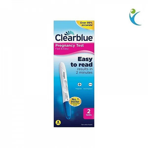 Clearblue Fast & Easy Τεστ Εγκυμοσύνης 2 Τεμ