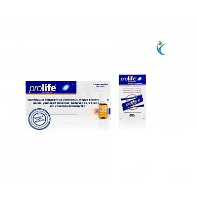 Prolife Lactobacilli Dietary Supplement with Probiotics, Prebiotics & Vitamins B, 7 x 8ml