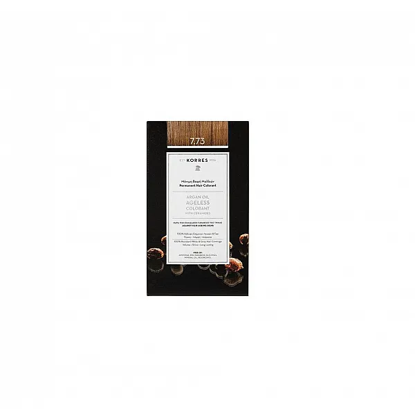 Korres Argan Oil Ageless Colorant 50ml 7.73 Χρυσή Μόκα Βαφή Μαλλιών για Επίμονα Λευκά