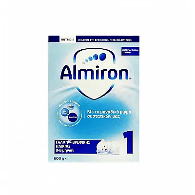 Nutricia Almiron 1, Γάλα Πρώτης Βρεφικής Ηλικίας 0-6 Μηνών 600gr