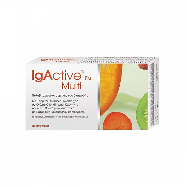 IGACTIVE Flu Multi Πολυβιταμινούχο συμπλήρωμα διατροφής 30 κάψουλες