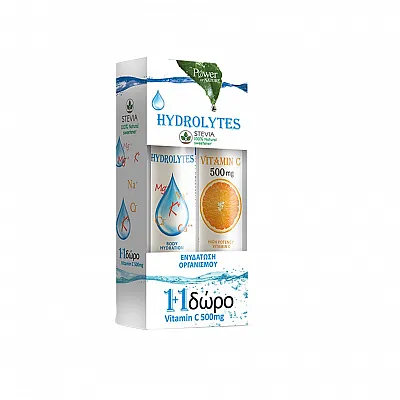 Power Health Hydrolytes + Vitamin C 500mg 2 x 20 αναβράζοντα δισκία