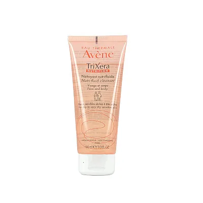 Avene Trixera Nutrition Nettoyant Nutri-Fluide Cleanser, Λεπτόρευστο Καθαριστικό Πρόσωπο/Σώμα Ξηρό/Ευαίσθητο Δέρμα, 100ml