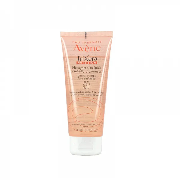 Avene Trixera Nutrition Nettoyant Nutri-Fluide Cleanser, Λεπτόρευστο Καθαριστικό Πρόσωπο/Σώμα Ξηρό/Ευαίσθητο Δέρμα, 100ml