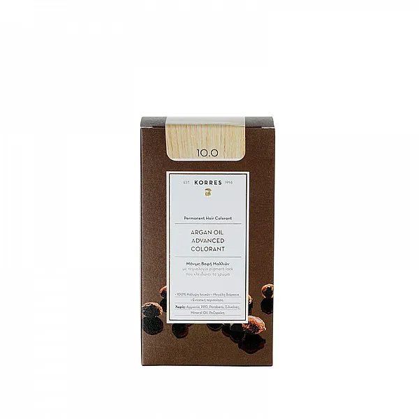 Korres Argan Oil Advanced Colorant 10.0 Ξανθό Πλατίνας Φυσικό