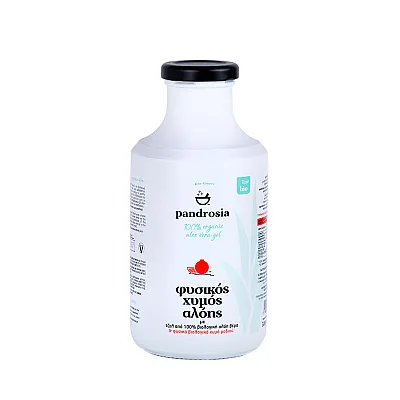 Pandrosia Φυσικός 100% βιολογικός χυμός αλόης με ρόδι 500ml
