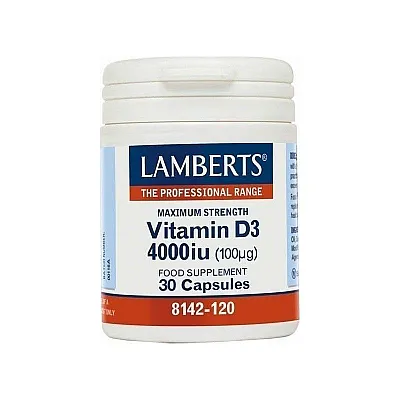 Lamberts Vitamin D 4000iu Συμπλήρωμα Βιταμίνης D, 30 caps