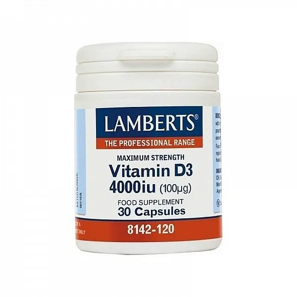 Lamberts Vitamin D 4000iu Συμπλήρωμα Βιταμίνης D, 30 caps