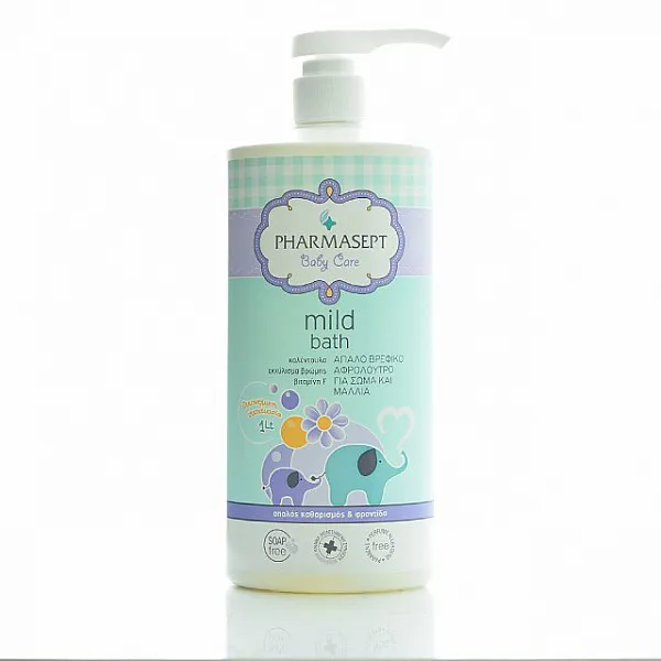 Pharmasept Tol Velvet Mild Bath, Βρεφικό - Παιδικό Αφρόλουτρο για Σώμα & Μαλλιά 1Lt