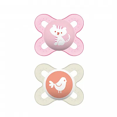 MAM Start Silicone Pacifier 0-2m Pink 2pcs 125S