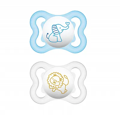 Mam Air Silicone Orthodontic Pacifier Blue  2-6m, 2 pieces