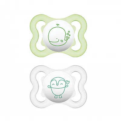 Mam Air Silicone Orthodontic Pacifier 2-6m, 2 pieces