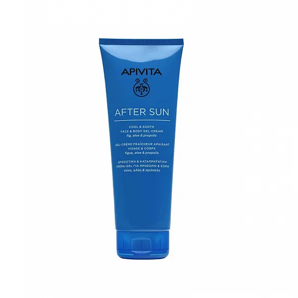 Apivita After Sun Cool & Sooth Face & Body Gel Cream Δροσιστική Κρέμα Gel για Πρόσωπο & Σώμα με Σύκο, Αλόη & Πρόπολη, 200ml