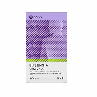 Agan Eusensia Stress Adapt Συμπλήρωμα Διατροφής για την Ρύθμιση & Ισορροπία του Stress, 30 vegicaps