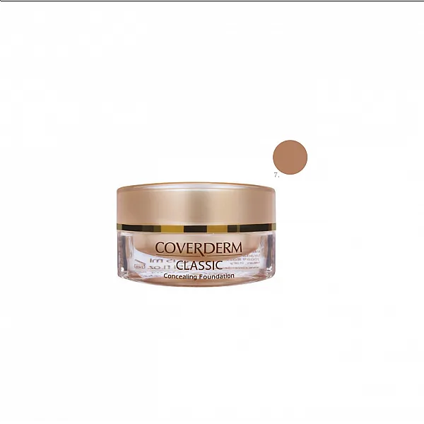 COVERDERM Classic (7) Αδιάβροχο μέικαπ υψηλής κάλυψης, 24ωρης αντοχής, SPF30 15ml