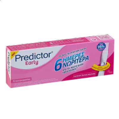 Predictor Early Τέστ Εγκυμοσύνης, δίνει απάντηση έως & 6 ημέρες νωρίτερα απο την πρώτη μέρα καθυστέρησης, 1 τεμάχιο