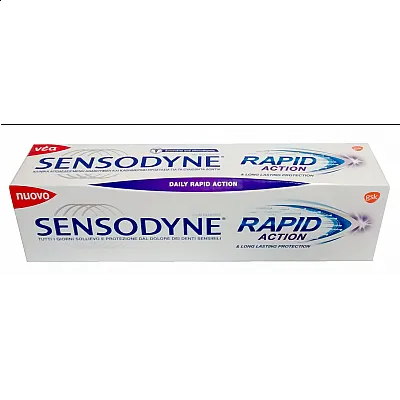 Sensodyne Rapid Action Οδοντόκρεμα για την ανακούφιση & την καθημερινή προστασία για τα Ευαίσθητα Δόντια, 75ml