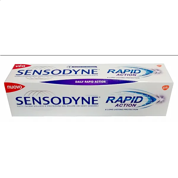 Sensodyne Rapid Action Οδοντόκρεμα για την ανακούφιση & την καθημερινή προστασία για τα Ευαίσθητα Δόντια, 75ml
