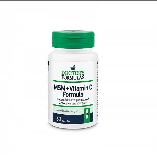 Doctor's Formula MSM + Vitamin C Συμπλήρωμα Διατροφής για την Υγεία των Αρθρώσεων, 60 caps